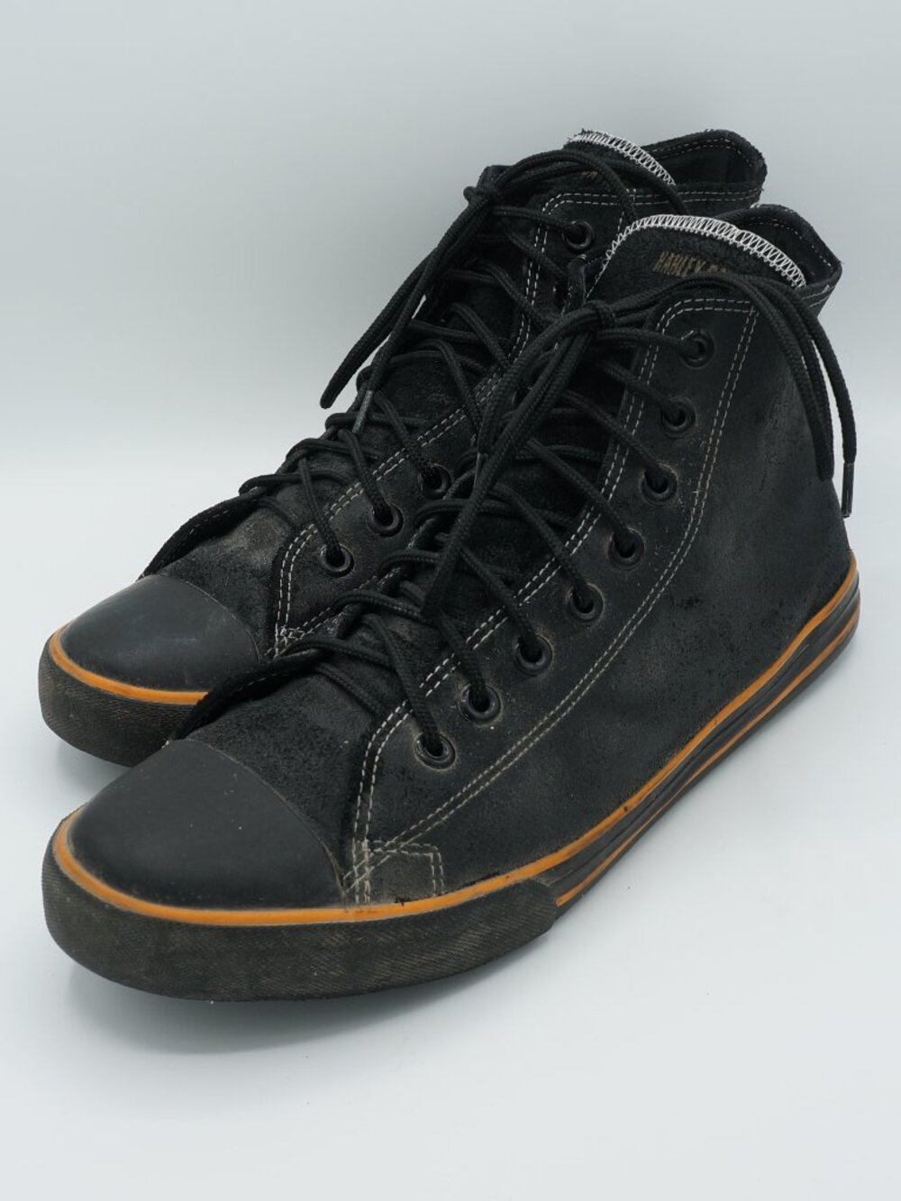 Harley-Davidson Black Suede High Top Sneakers Men's Size 10.5